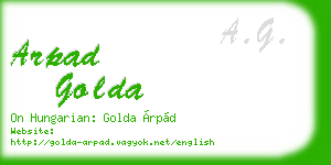 arpad golda business card