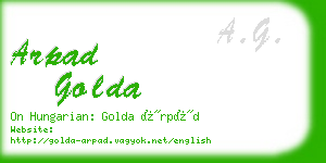 arpad golda business card